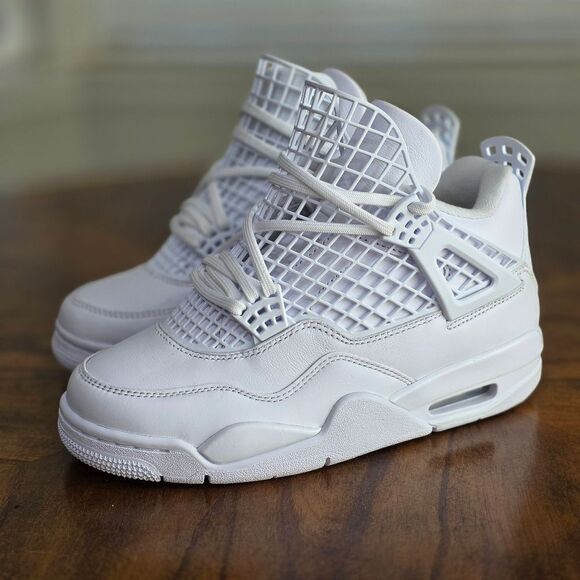Nike Air Jordan 4 ‘Net’ Mid Retro Basketball Shoes White Women's 6 LE FN7251-107 - Picture 1 of 12